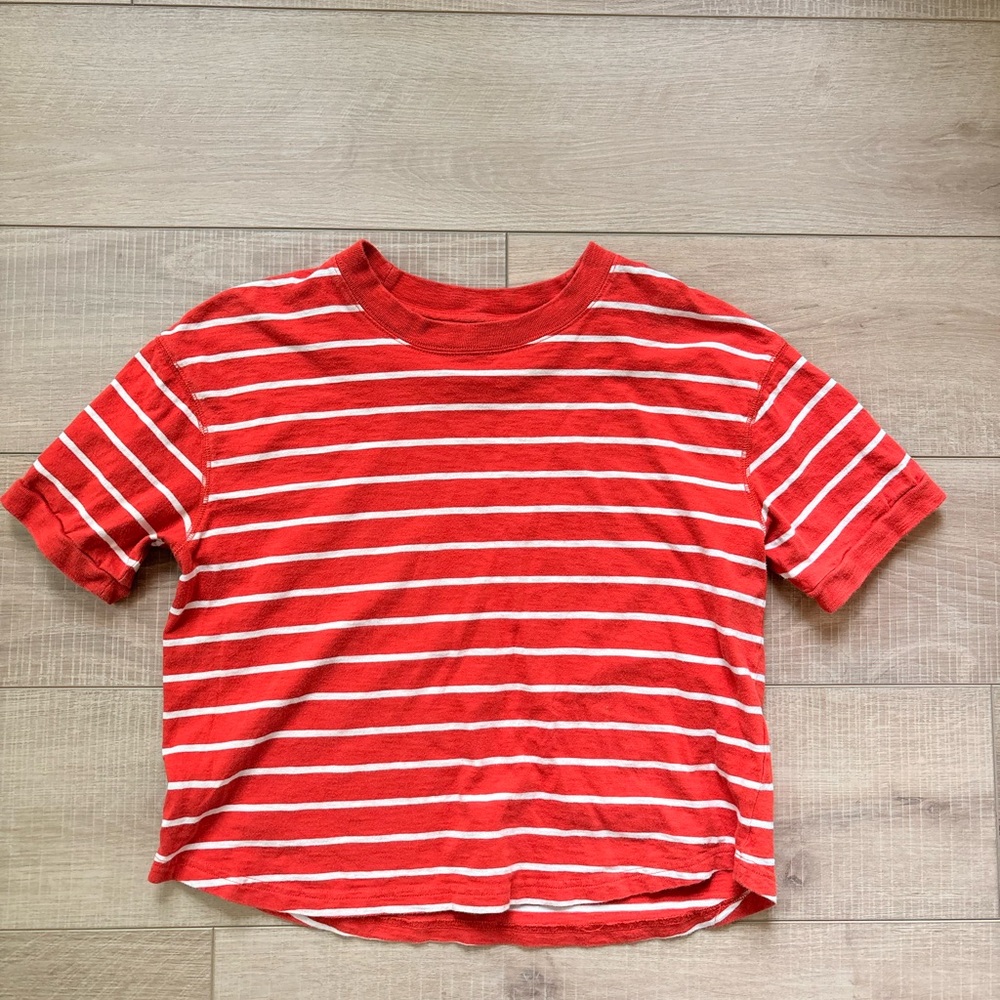 Madewell Everyday Crop Chaffee Striped Tee - Picture 2 of 6